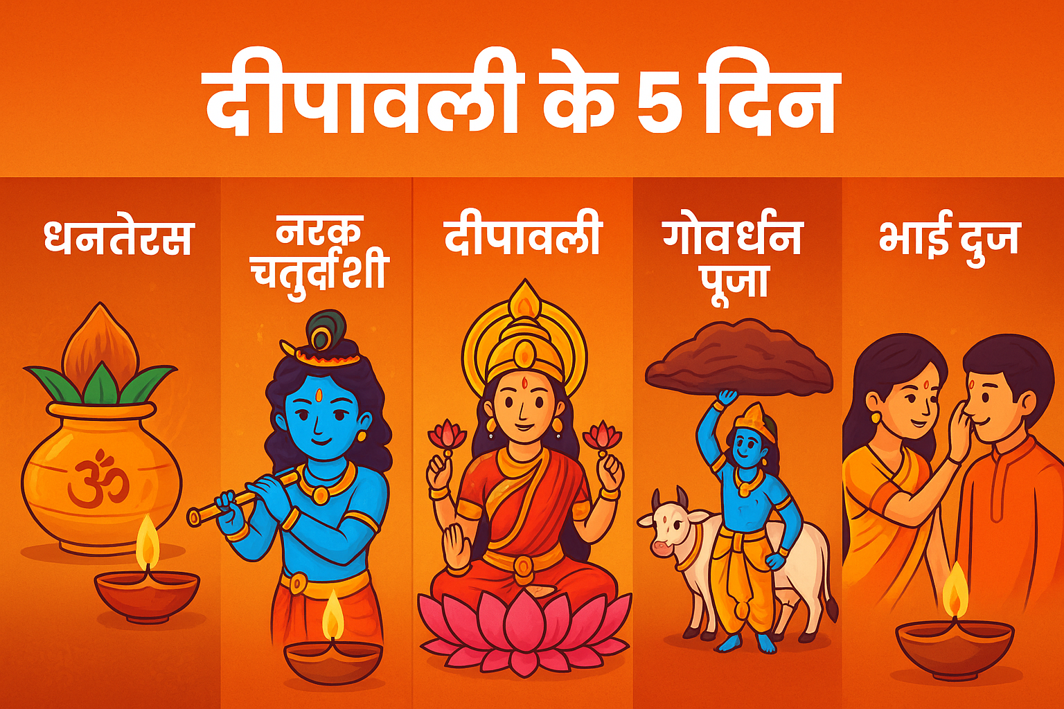 Diwali Festival – 5 Days Detailed Description in Hindi
